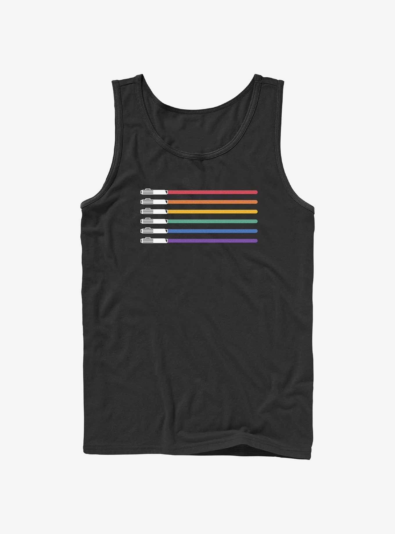 Star Wars Lightsaber Pride Flag Tank, BLACK, hi-res