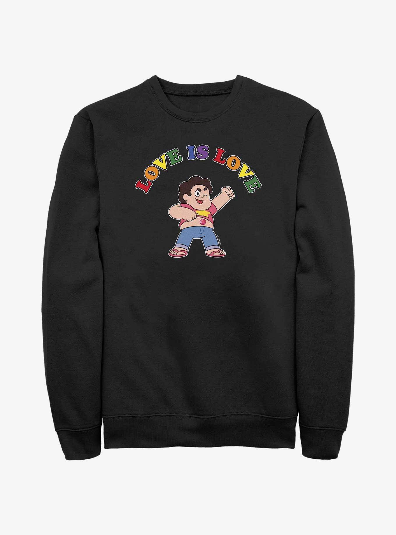 Steven Universe Love Is Love Pride Sweatshirt, BLACK, hi-res