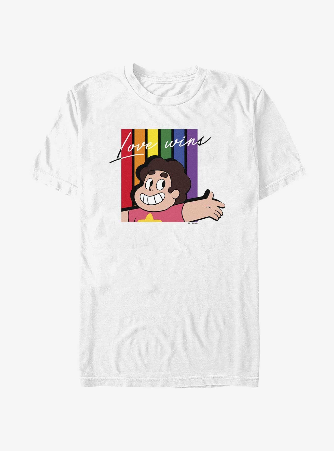 Steven Universe Love Wins Pride T-Shirt, WHITE, hi-res