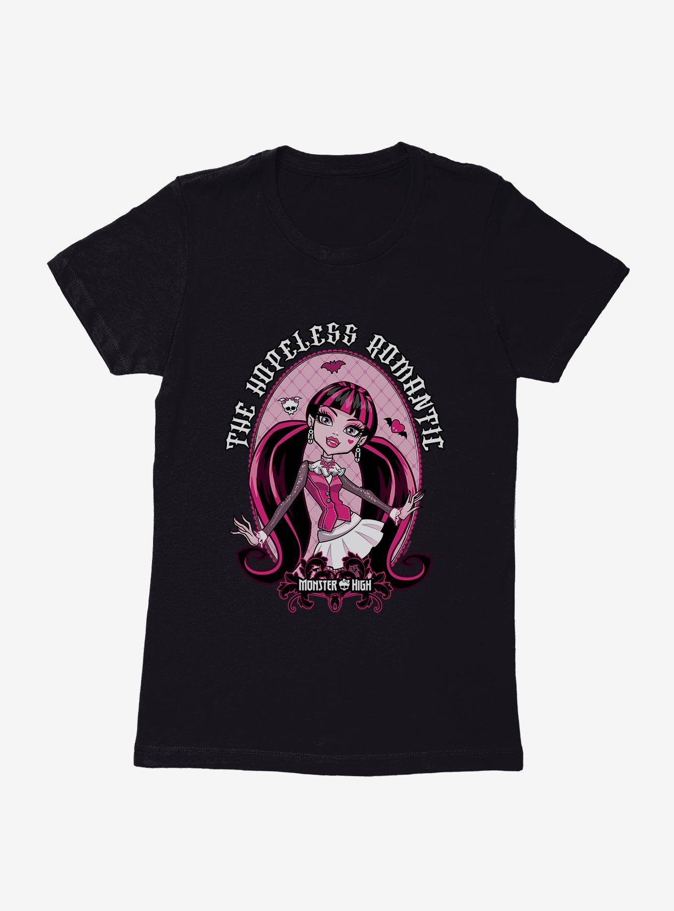 Monster High Draculaura The Hopeless Romantic Portrait Womens T-Shirt, BLACK, hi-res