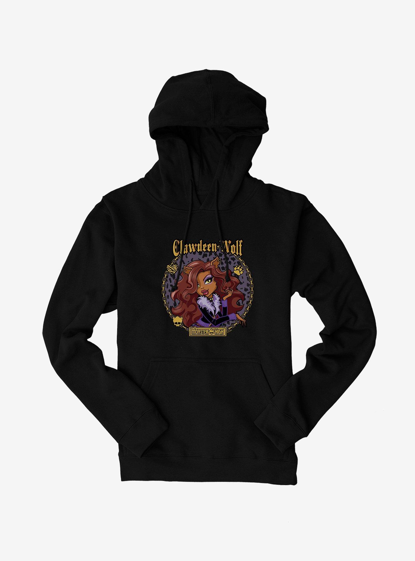 Monster High Clawdeen Wolf Circle Portrait Hoodie, BLACK, hi-res