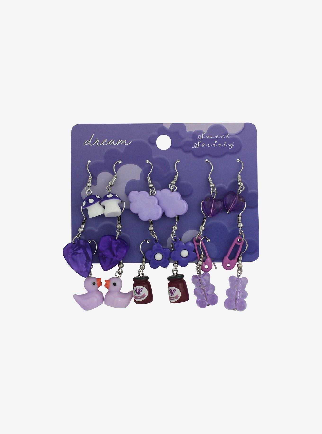 Sweet Society Purple Dream Earring Set Hot Topic