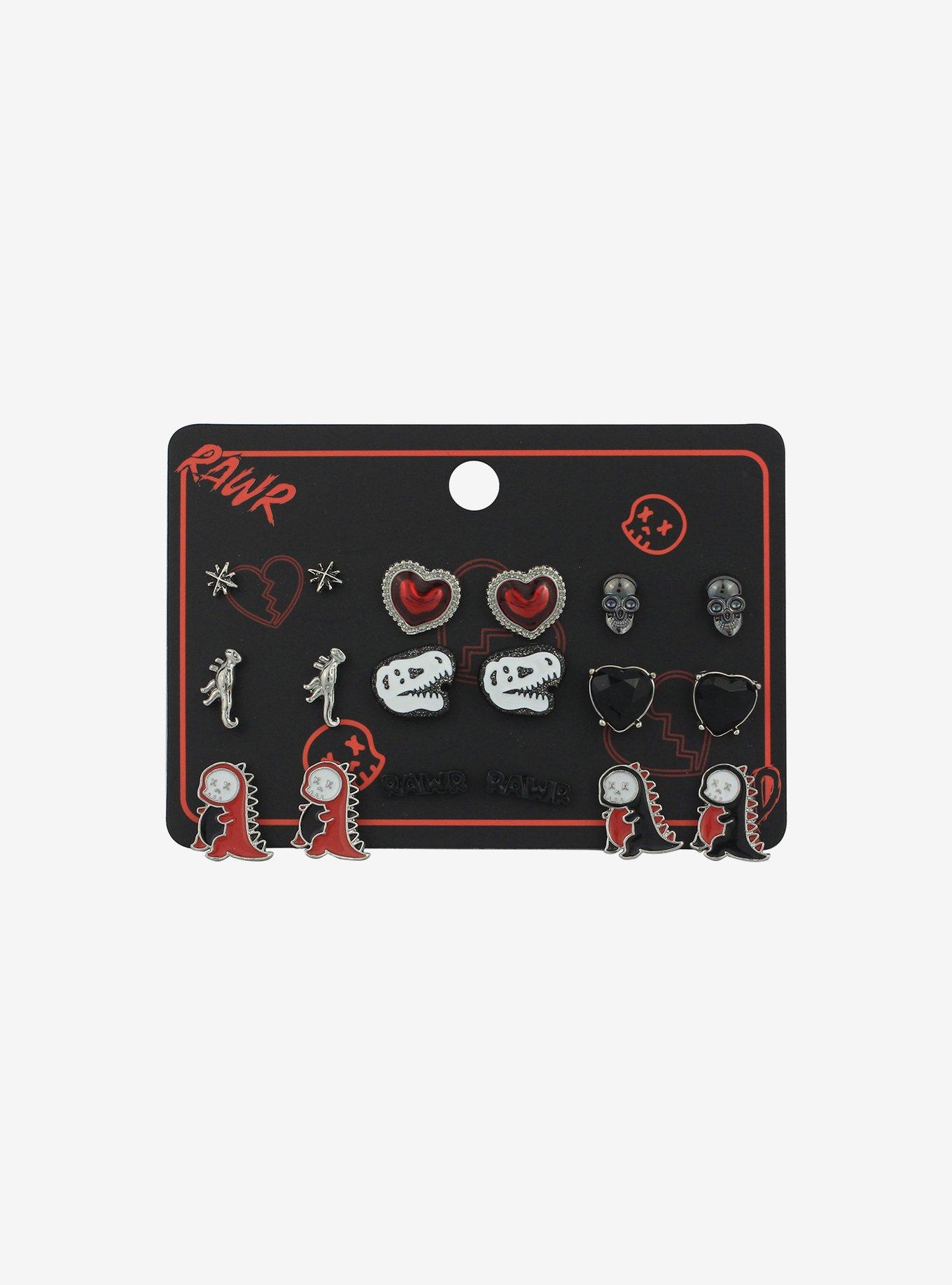 Rawr Dinosaur Stud Earring Set, , hi-res