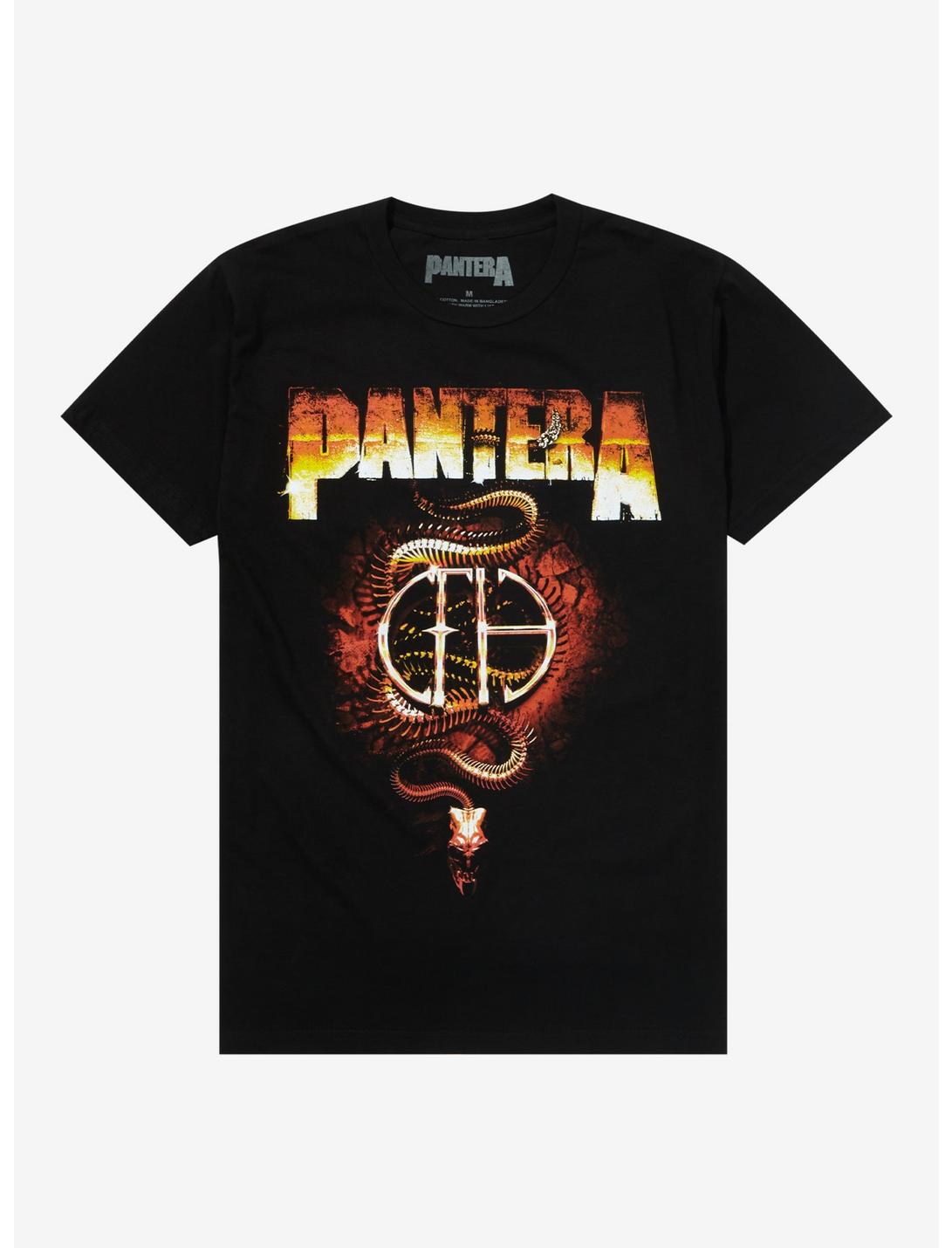 Pantera Snake Skeleton T-Shirt, BLACK, hi-res