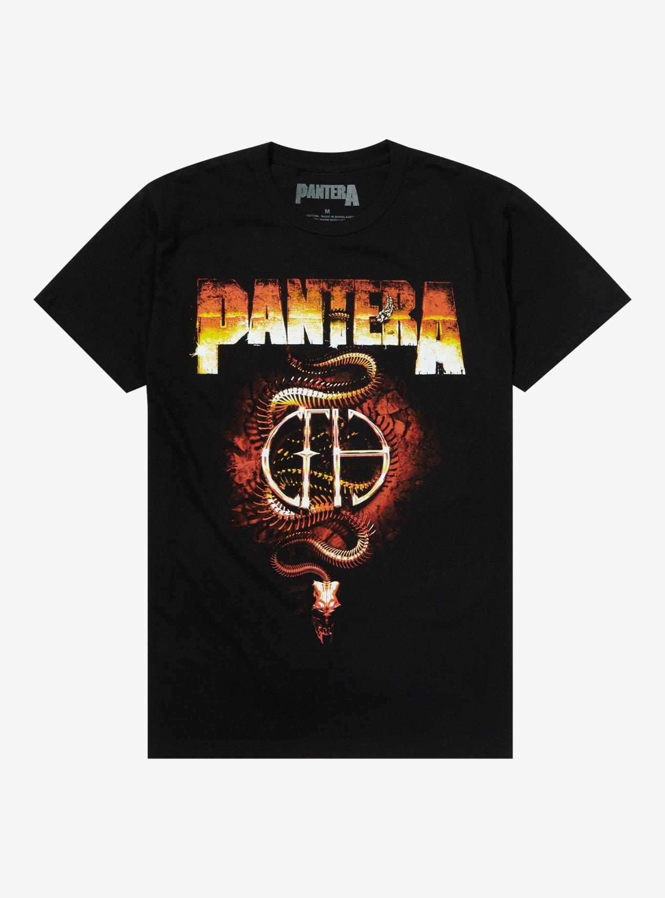 Pantera Snake Skeleton T-Shirt, BLACK, hi-res
