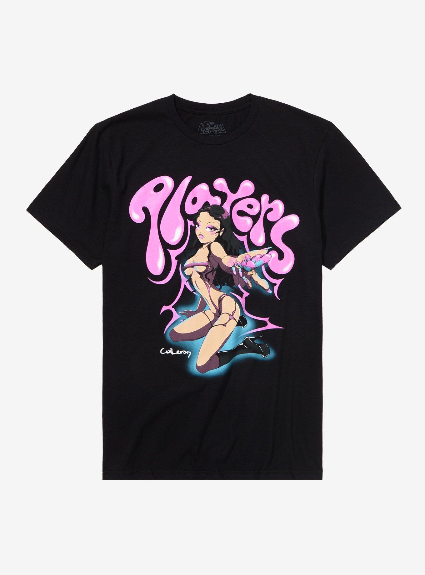 Coi Leray Players Anime Portrait T-Shirt, BLACK, hi-res