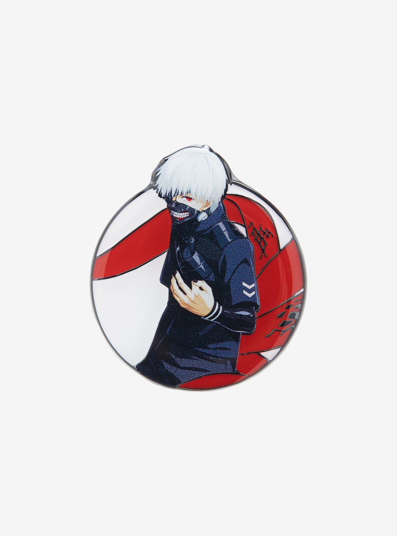 Tokyo Ghoul Ken Kaneki Circular Enamel Pin - BoxLunch Exclusive, , hi-res