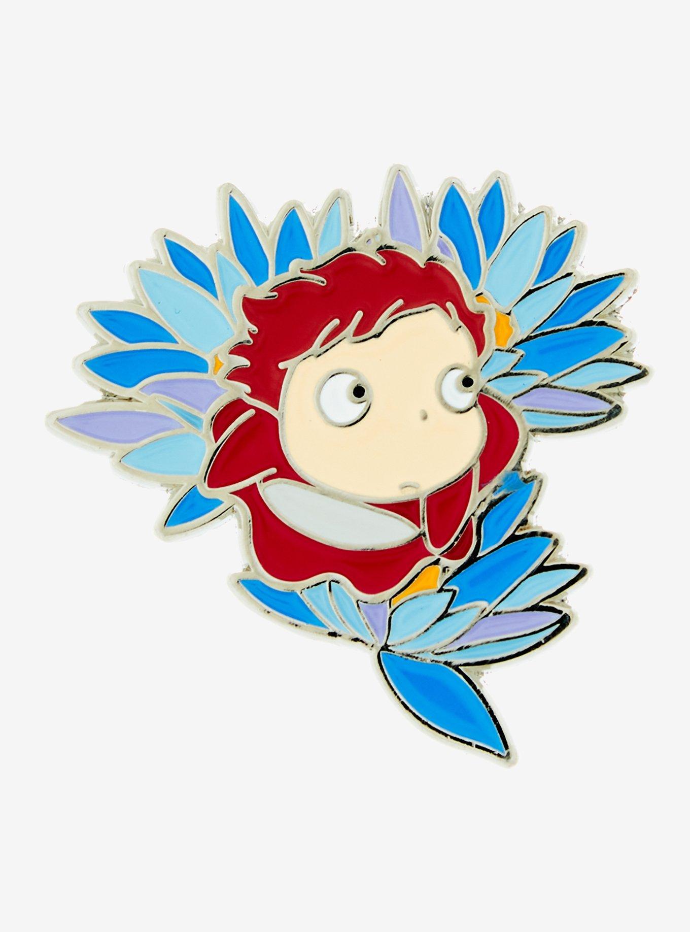 Studio Ghibli Ponyo Floral Ponyo Portrait Enamel Pin - BoxLunch