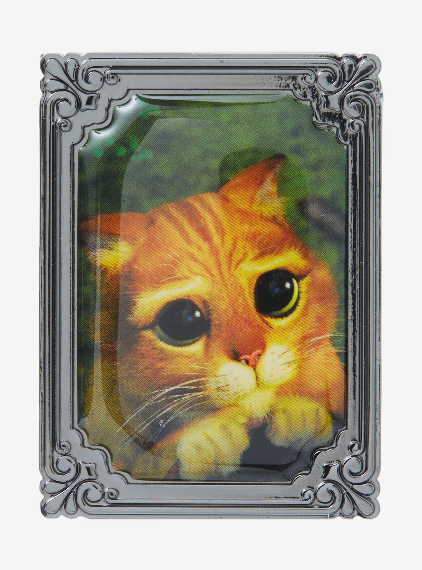 Shrek Puss in Boots Frame Enamel Pin - BoxLunch Exclusive, , hi-res
