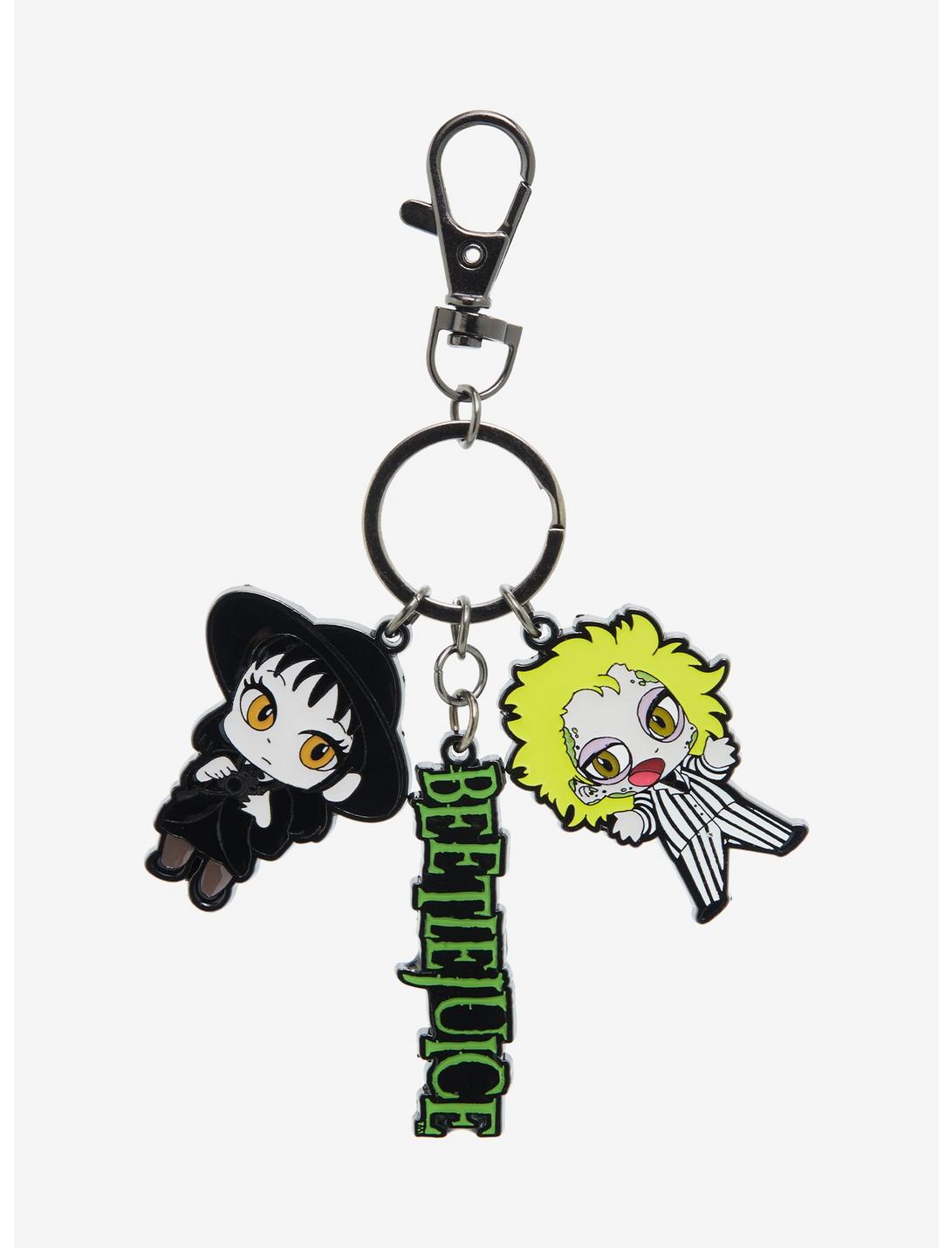 Beetlejuice Characters Multi-Charm Keychain - BoxLunch Exclusive, , hi-res