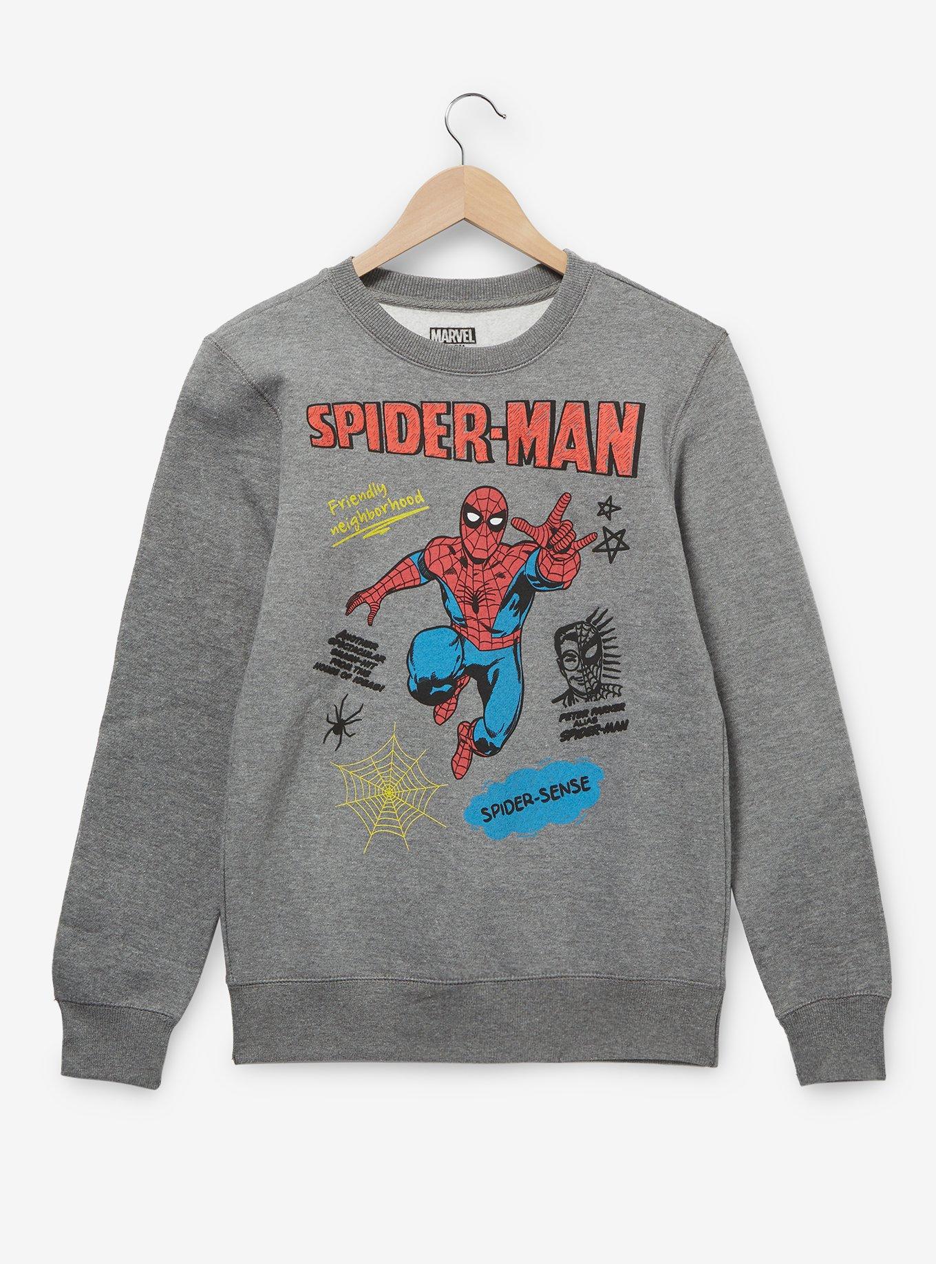 Men's Marvel Spider-Man Icon Badge Pull Over Hoodie Red Large 