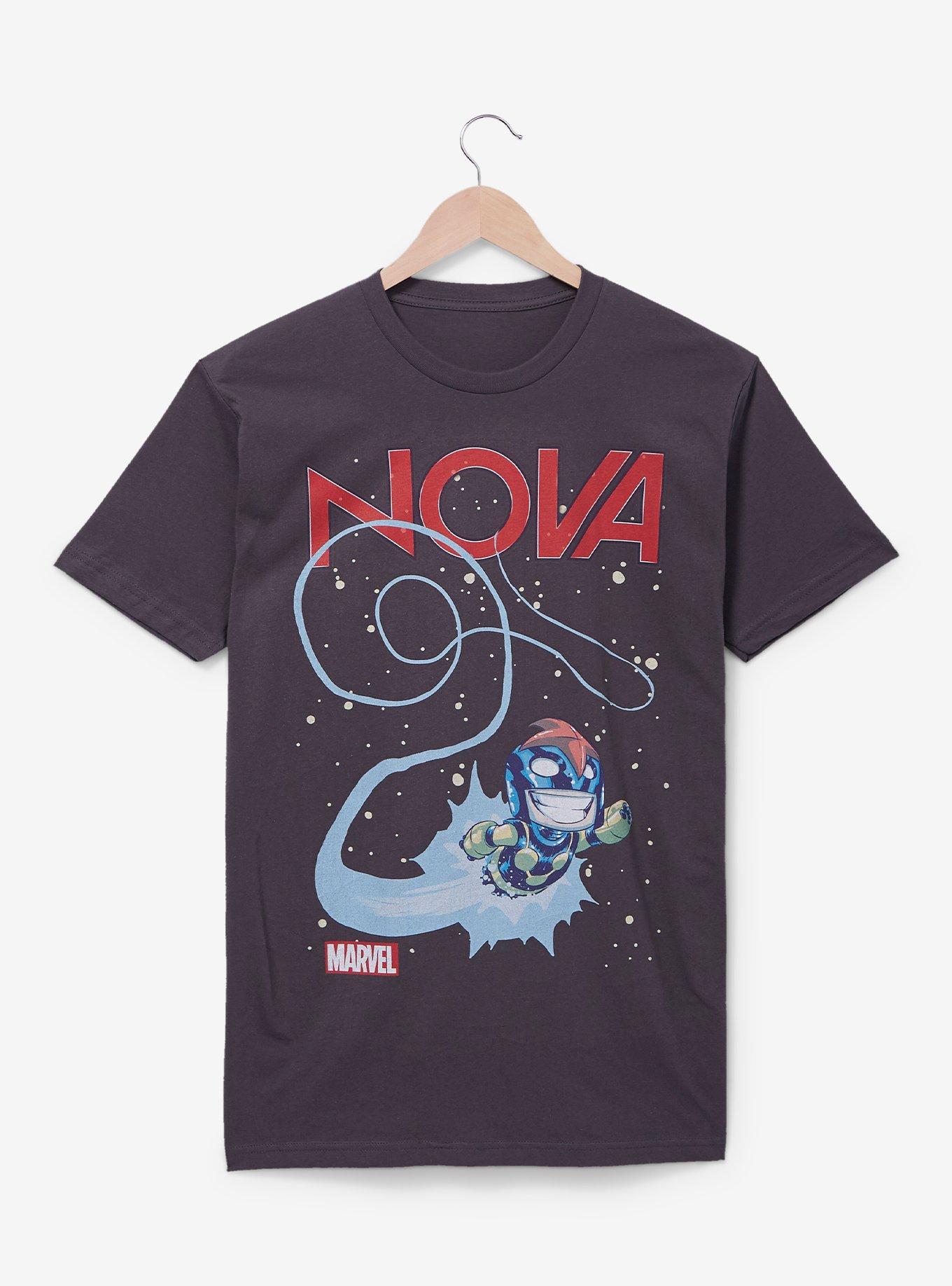 Marvel Nova Comic Book Cover T-Shirt - BoxLunch Exclusive, BLACK, hi-res