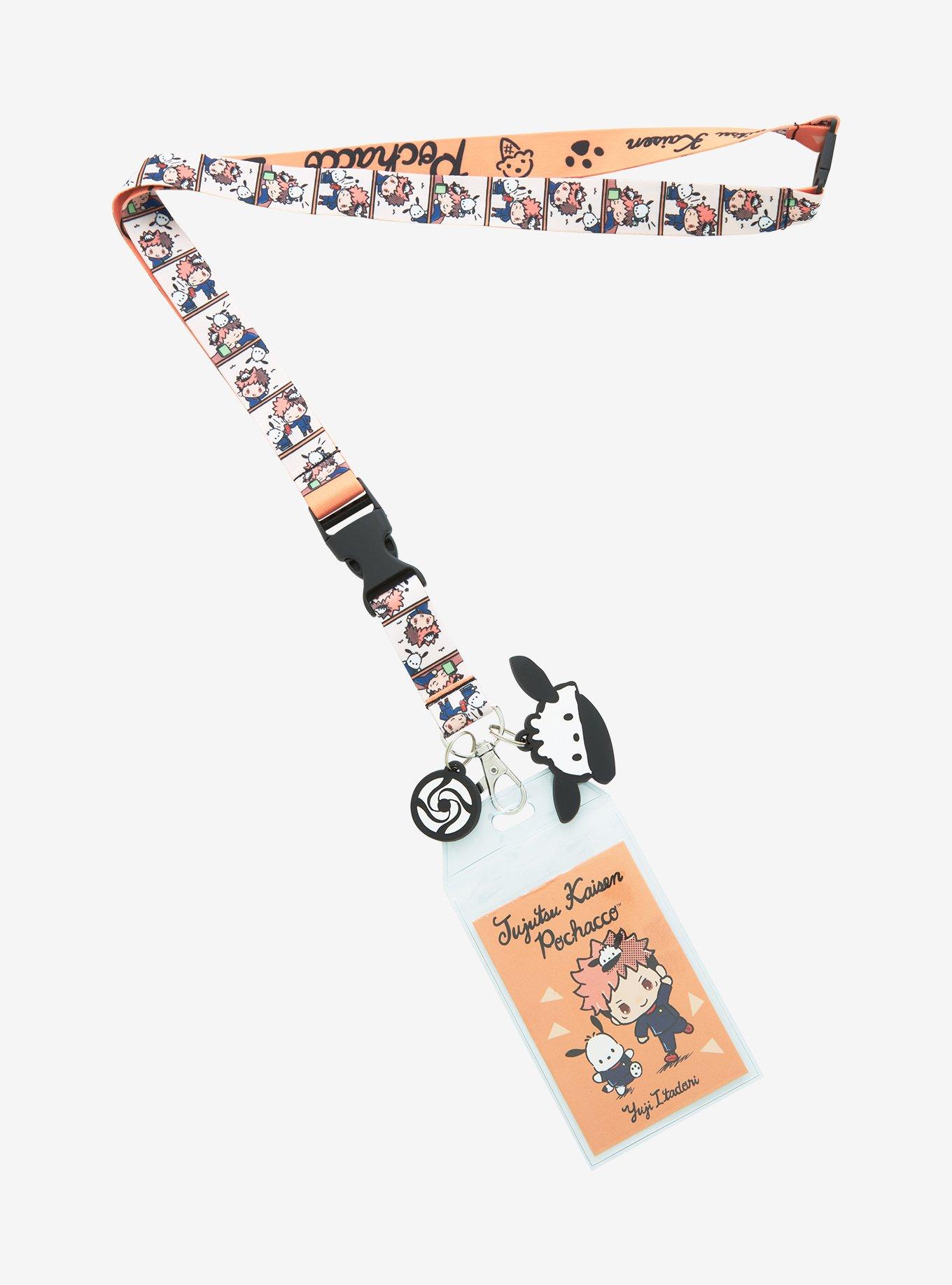 Jujutsu Kaisen x Hello Kitty and Friends Pochacco & Yuji Itadori Allover Print Lanyard - BoxLunch Exclusive, , hi-res