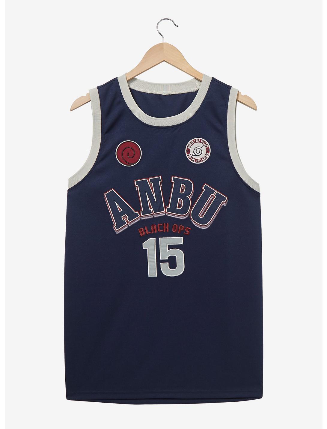 Naruto Shippuden Kakashi Hatake Anbu Basketball Jersey - BoxLunch Exclusive, NAVY, hi-res