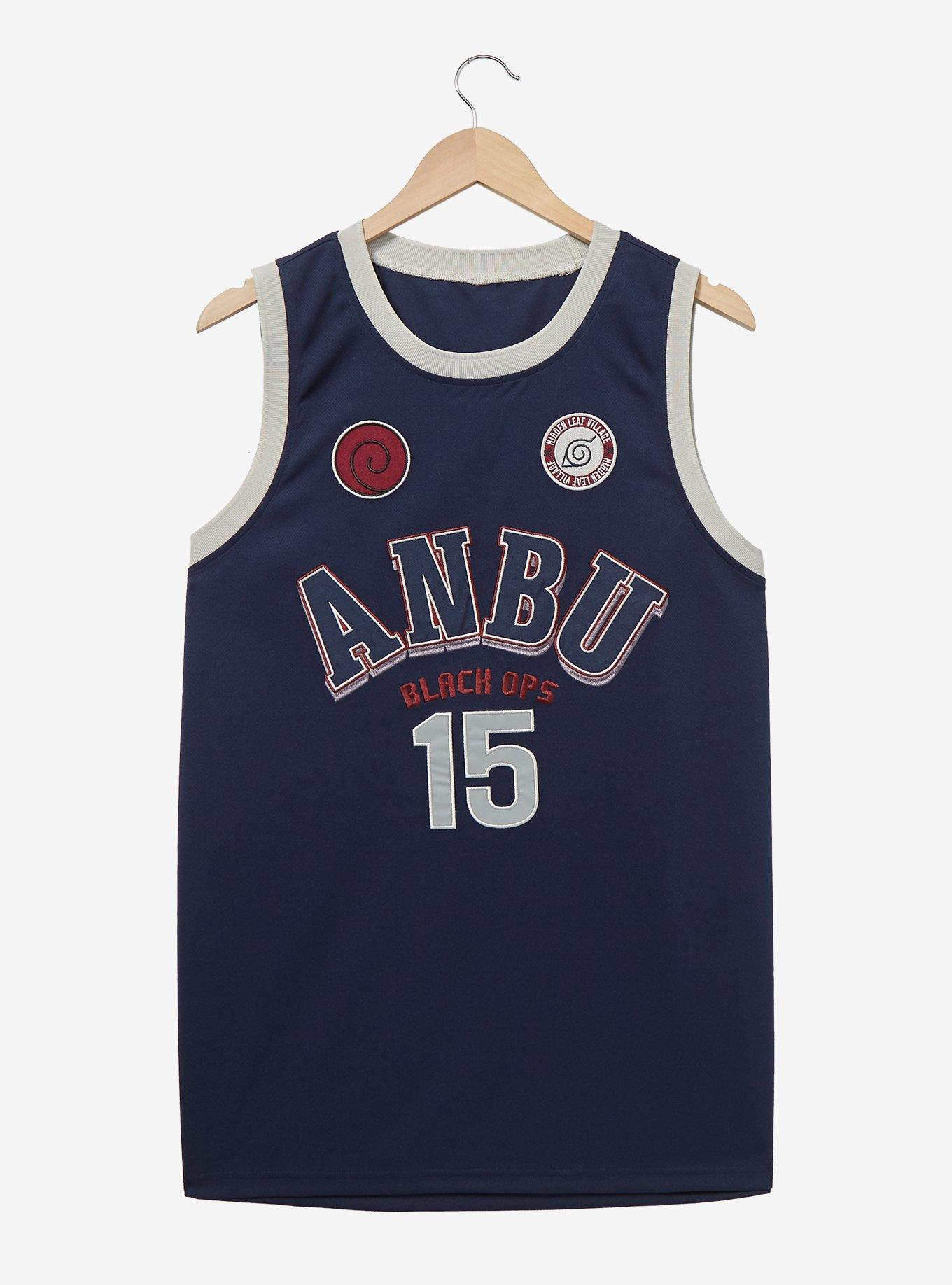 Naruto Shippuden Kakashi Hatake Anbu Basketball Jersey - BoxLunch Exclusive, NAVY, hi-res
