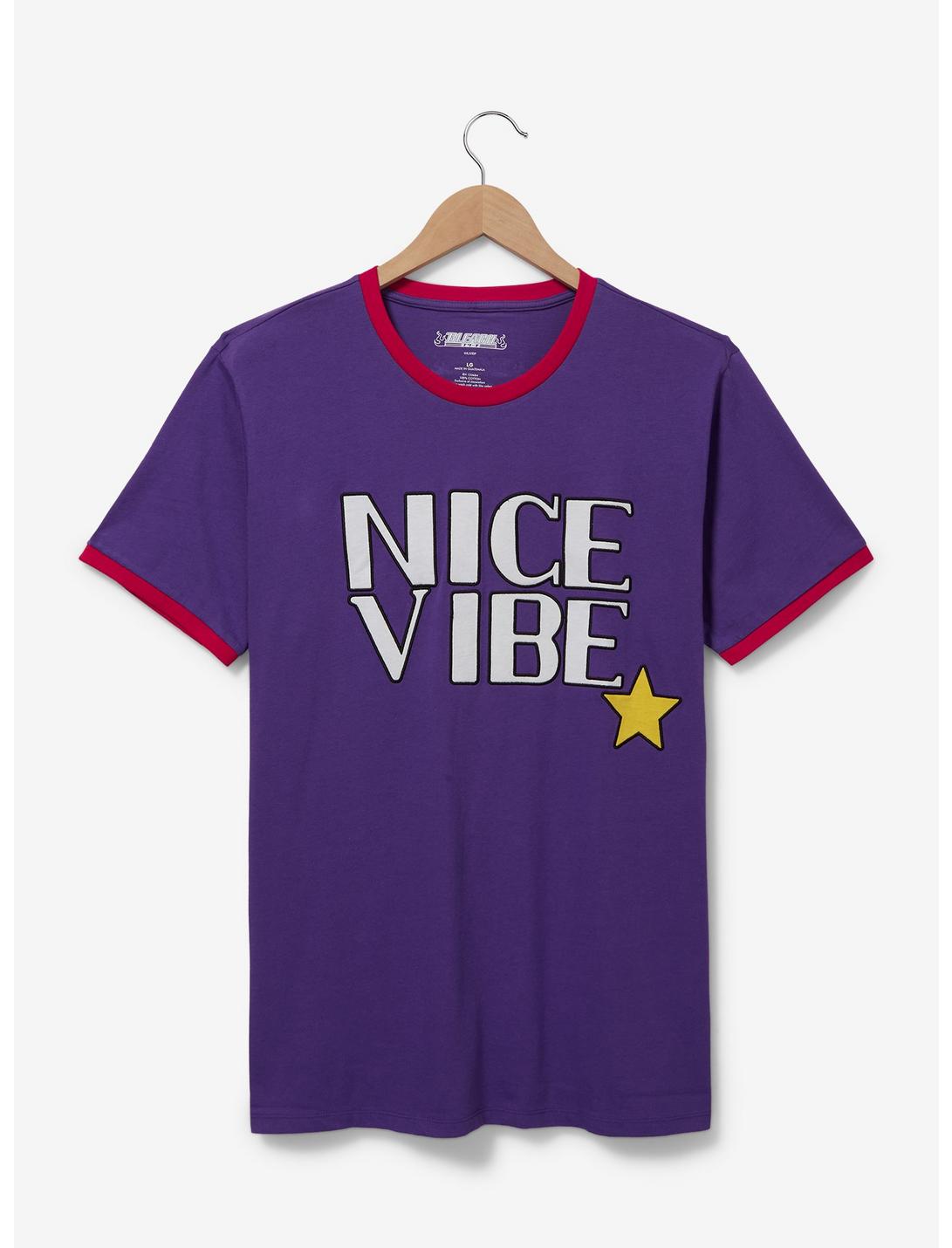 BLEACH Nice Vibe Ringer T-Shirt - BoxLunch Exclusive, PURPLE, hi-res