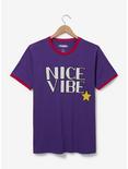 BLEACH Nice Vibe Ringer T-Shirt - BoxLunch Exclusive, PURPLE, hi-res