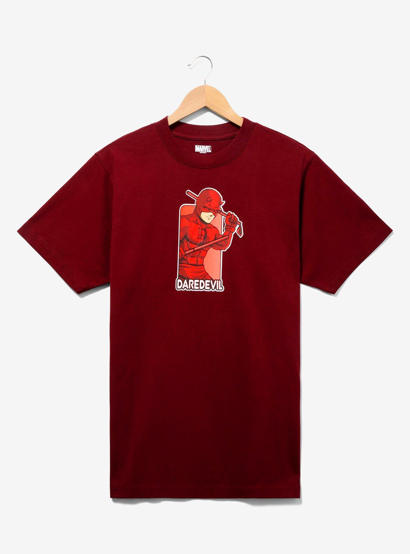 Marvel Daredevil Comic 90s Character T-Shirt — BoxLunch Exclusive, DARK RED, hi-res