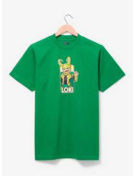 Marvel Loki Cartoon Portrait T-Shirt - BoxLunch Exclusive, , hi-res