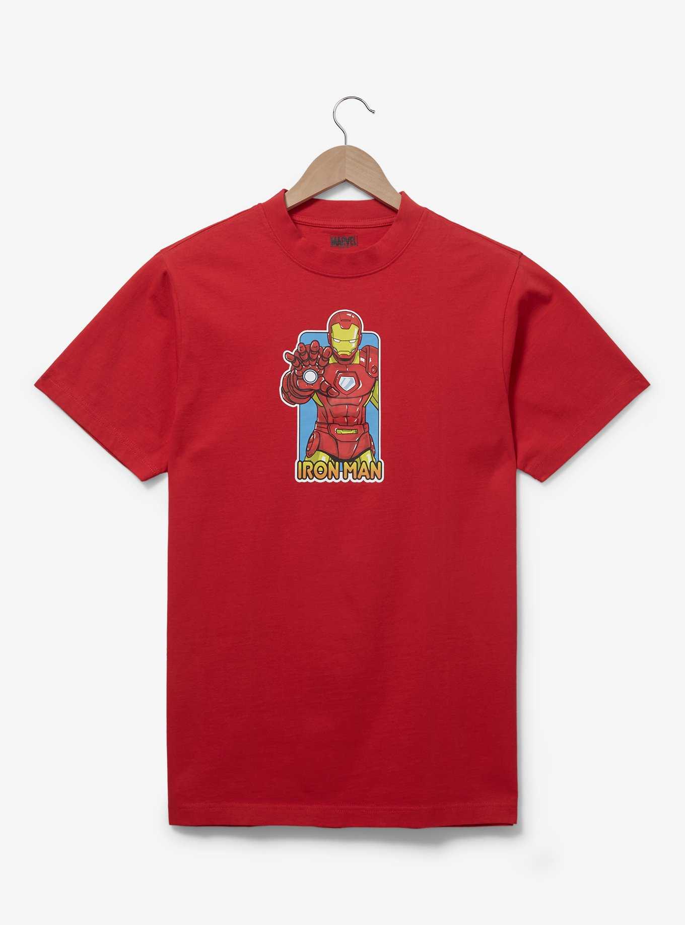 Marvel Iron Man Cartoon Portrait T-Shirt - BoxLunch Exclusive, , hi-res