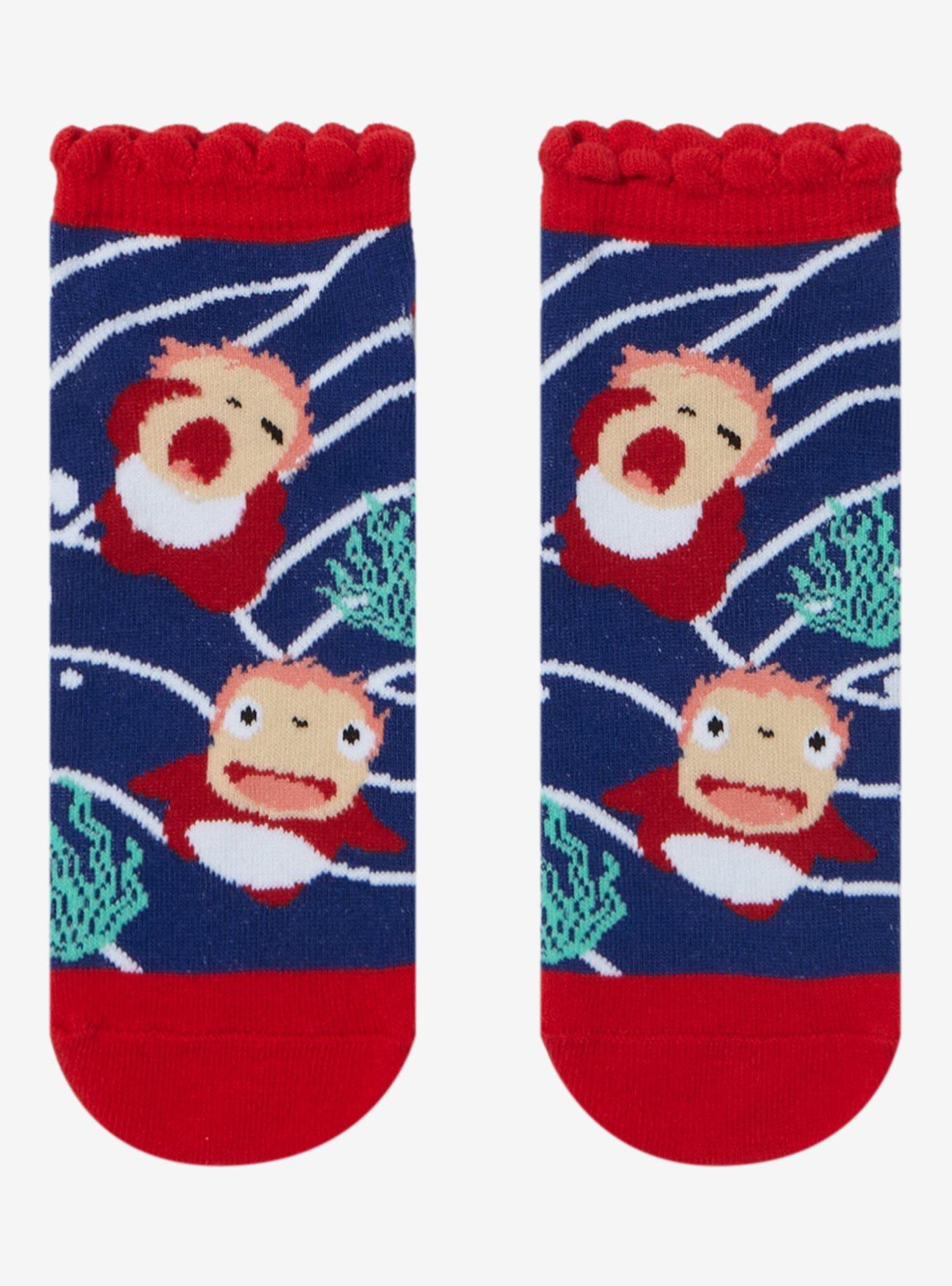 Studio Ghibli Ponyo Swimming No-Show Socks, , hi-res
