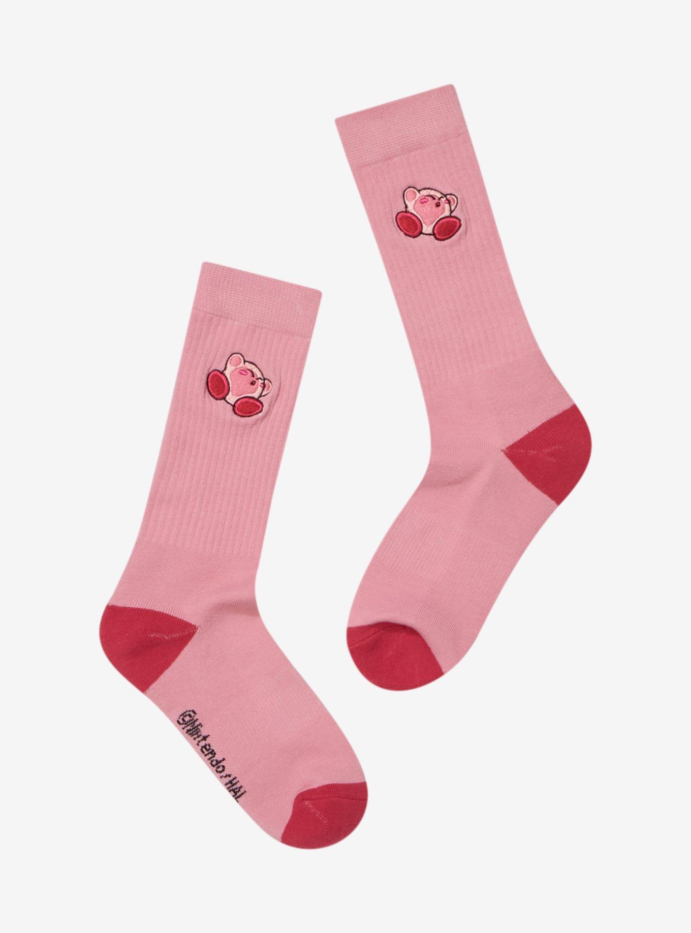 Kirby Squish Embroidered Crew Socks, , hi-res