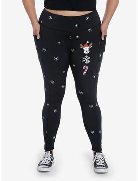Her Universe Disney Mickey Mouse Snowflake Leggings Plus Size Her Universe Exclusive, , hi-res