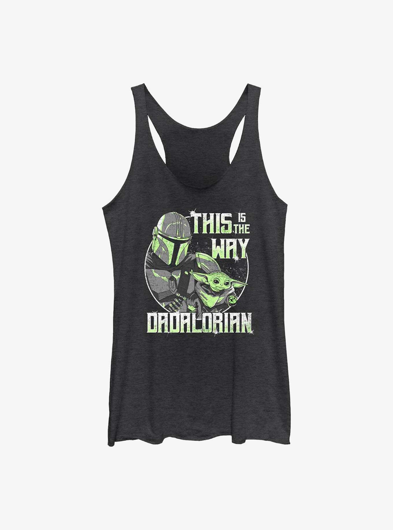 Star Wars The Mandalorian The Dadalorian Way Girls Tank, BLK HTR, hi-res