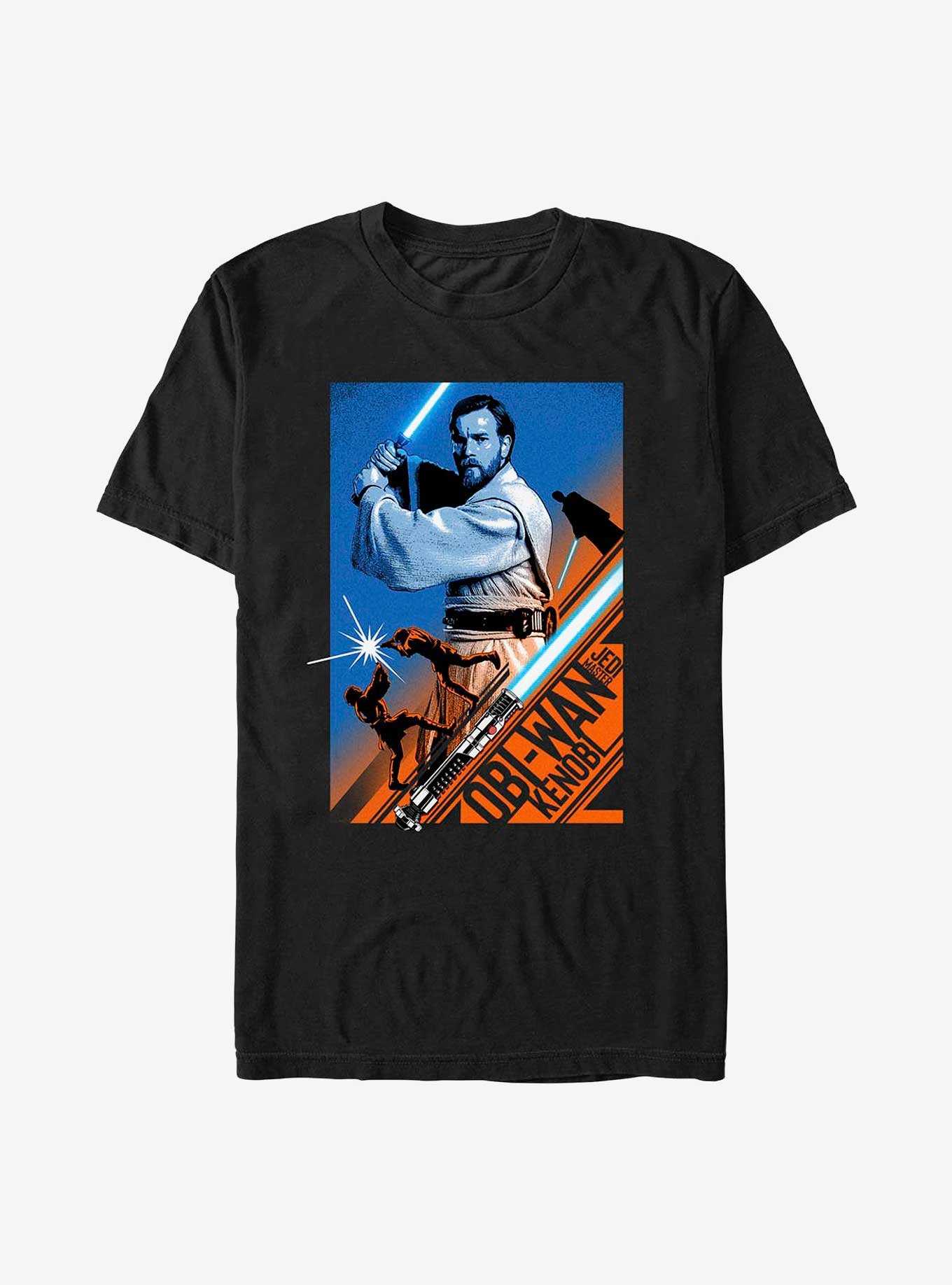 Star Wars Obi-Wan Light Saber Poster T-Shirt, , hi-res