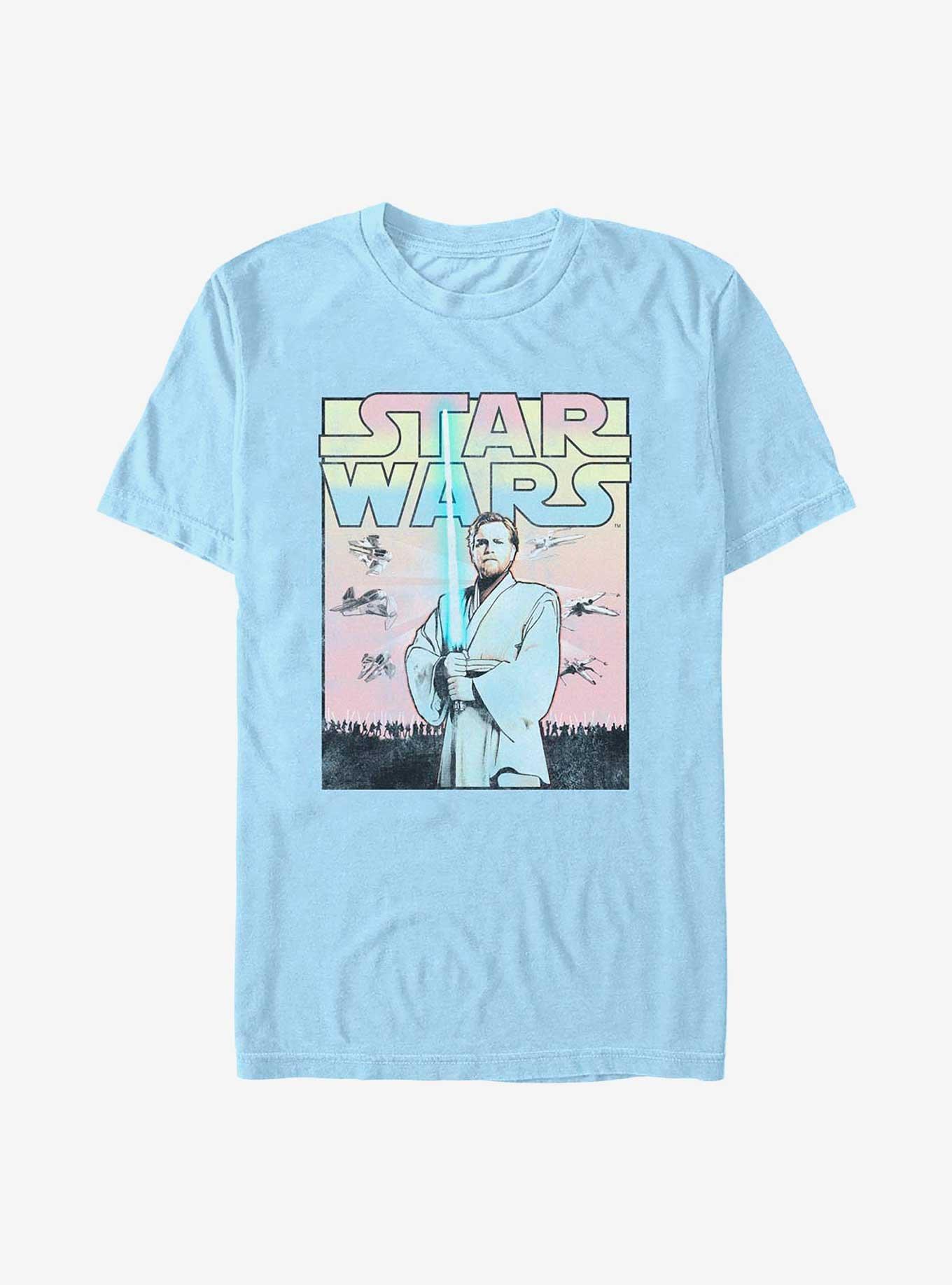 Star Wars Episode III: Revenge Of The Sith Obi-Wan Poster T-Shirt, LT BLUE, hi-res