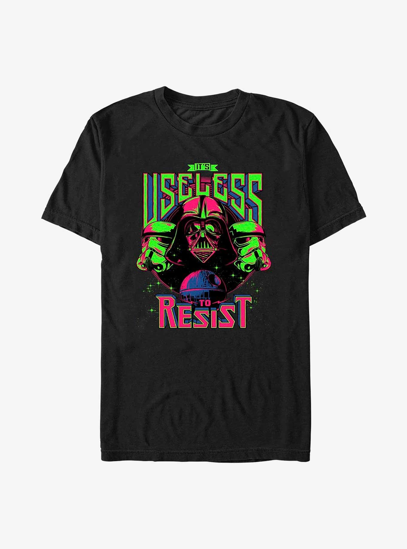 Star Wars The Empire Says It's Useless To Resist T-Shirt, BLACK, hi-res