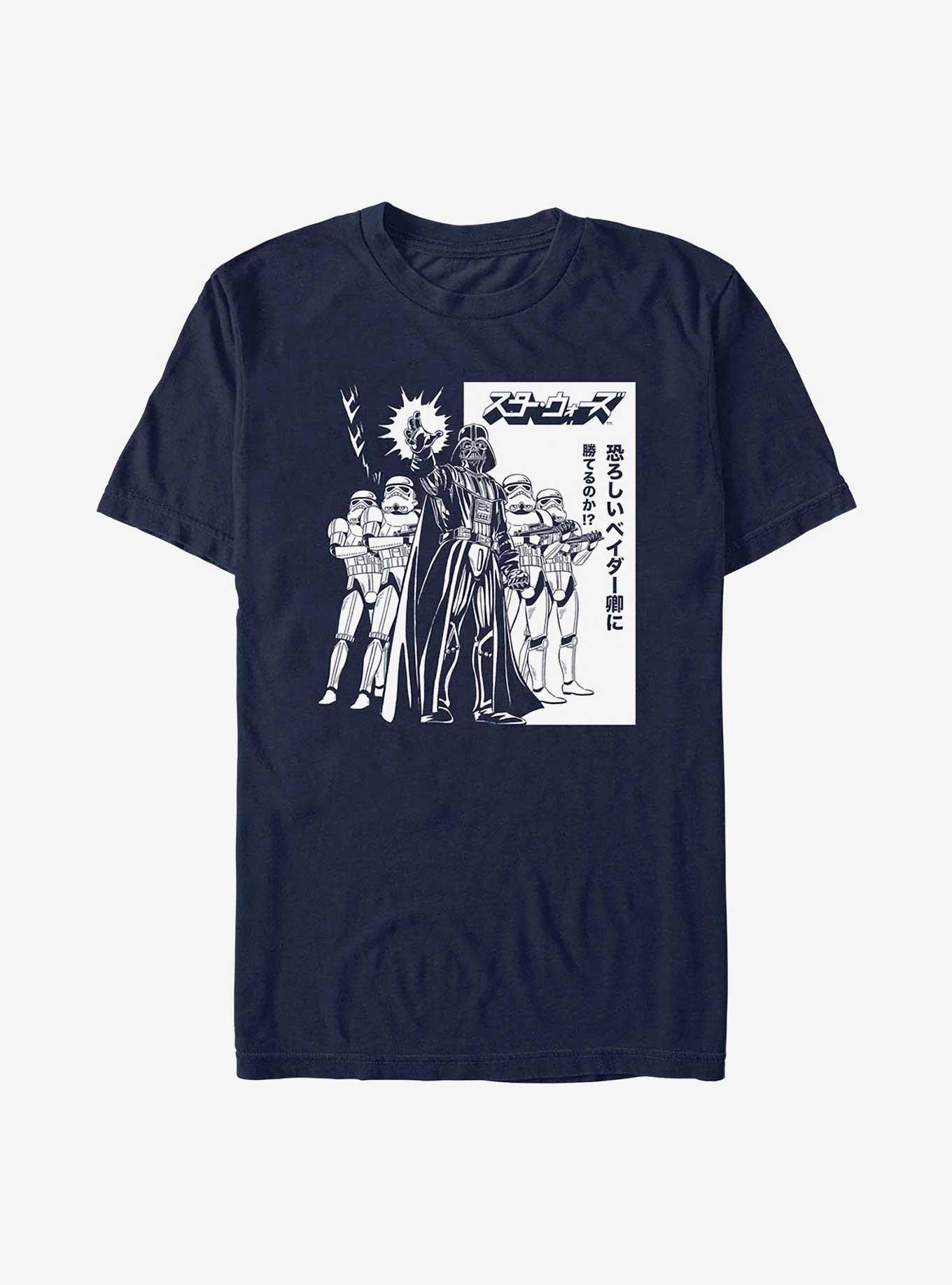 Star Wars Manga Style Vader and His Troopers T-Shirt, NAVY, hi-res