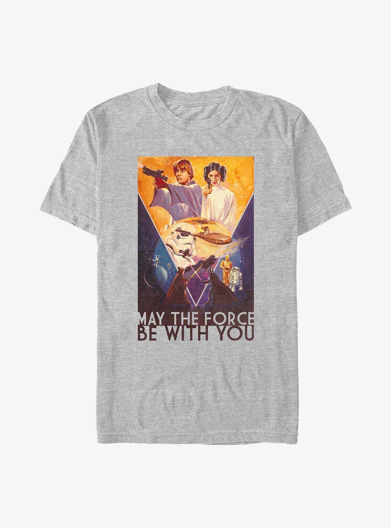 Star Wars Vintage May The Force Be With You Poster T-Shirt, , hi-res