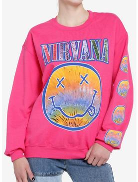 Nirvana Pink Rainbow Smile Girls Sweatshirt, , hi-res