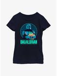 Star Wars The Mandalorian Dadalorian Father and Son Portrait Youth Girls T-Shirt, NAVY, hi-res