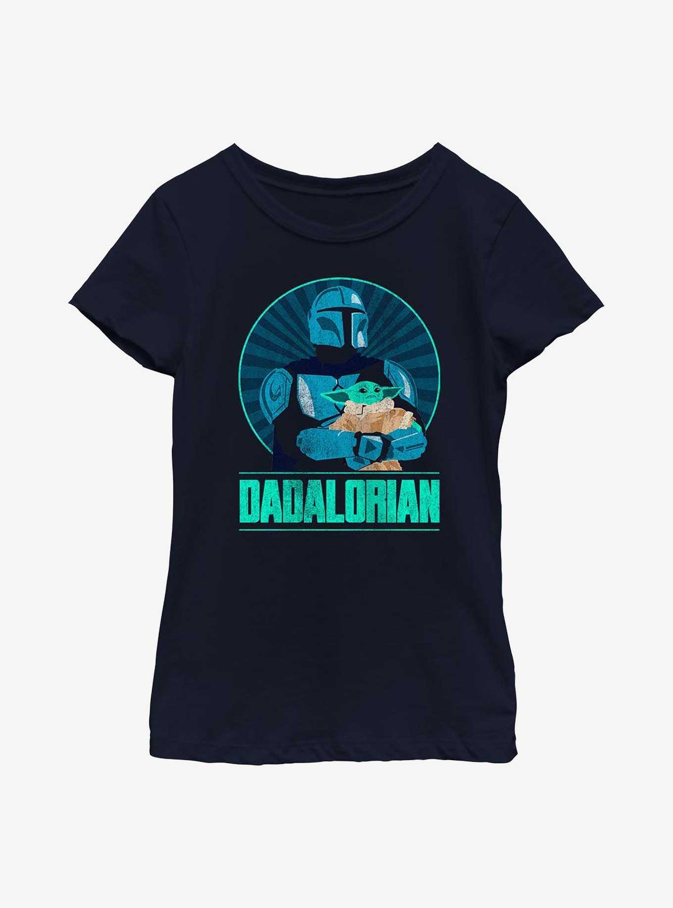 Star Wars The Mandalorian Dadalorian Father and Son Portrait Youth Girls T-Shirt, , hi-res