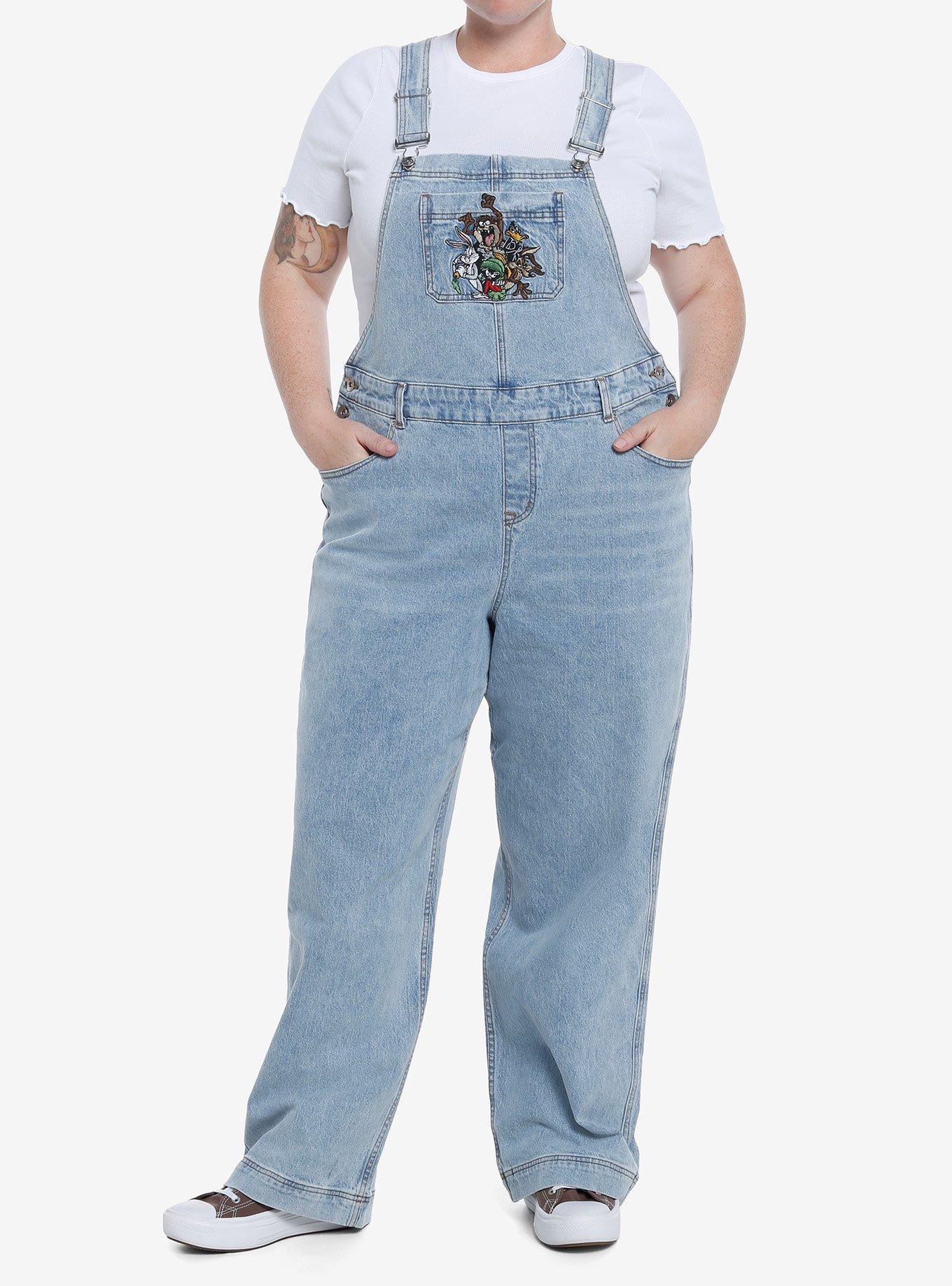 Looney Tunes Embroidered Overalls Plus Size, , hi-res