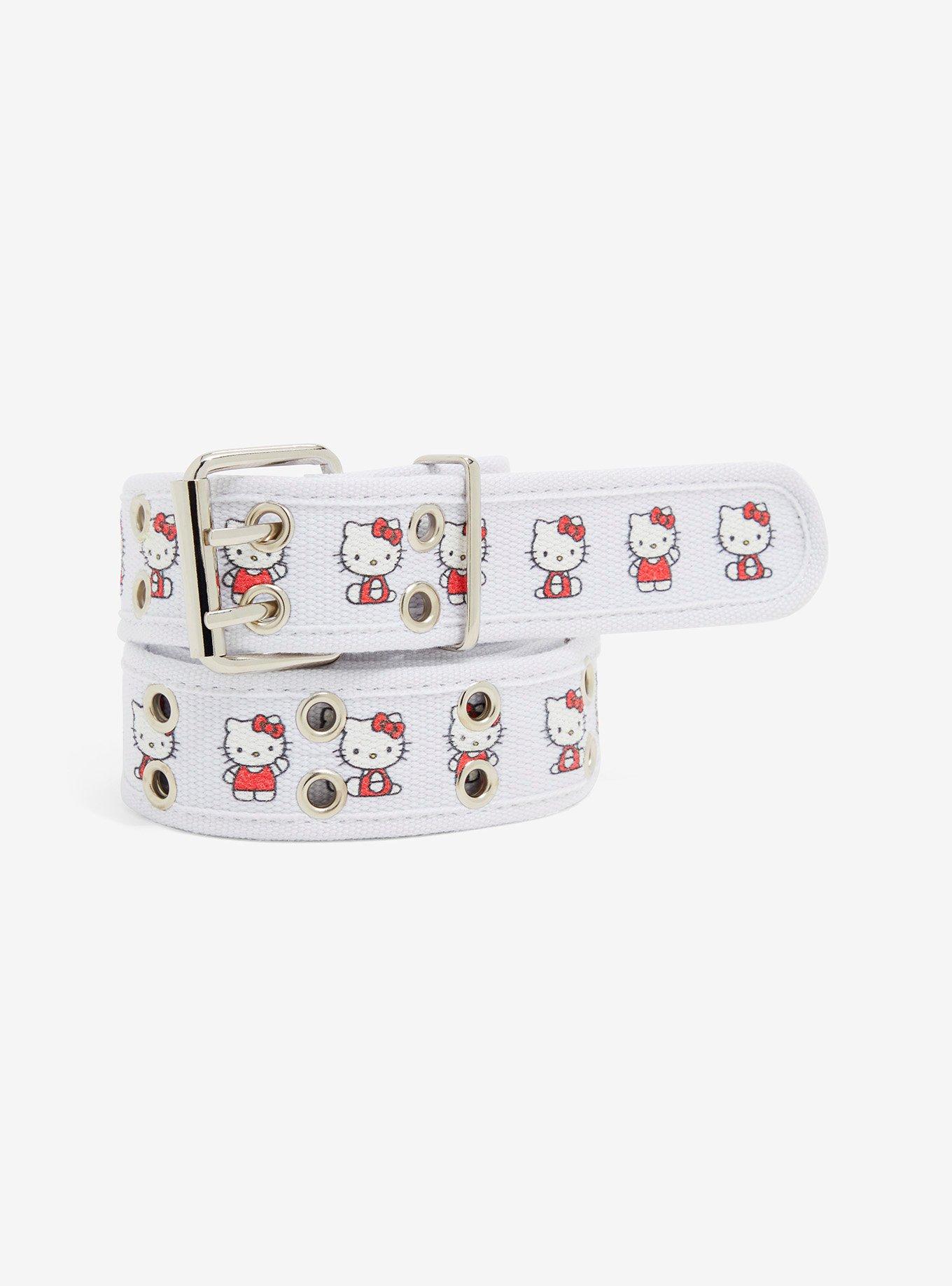 Hello Kitty Two Row Grommet Belt, , hi-res