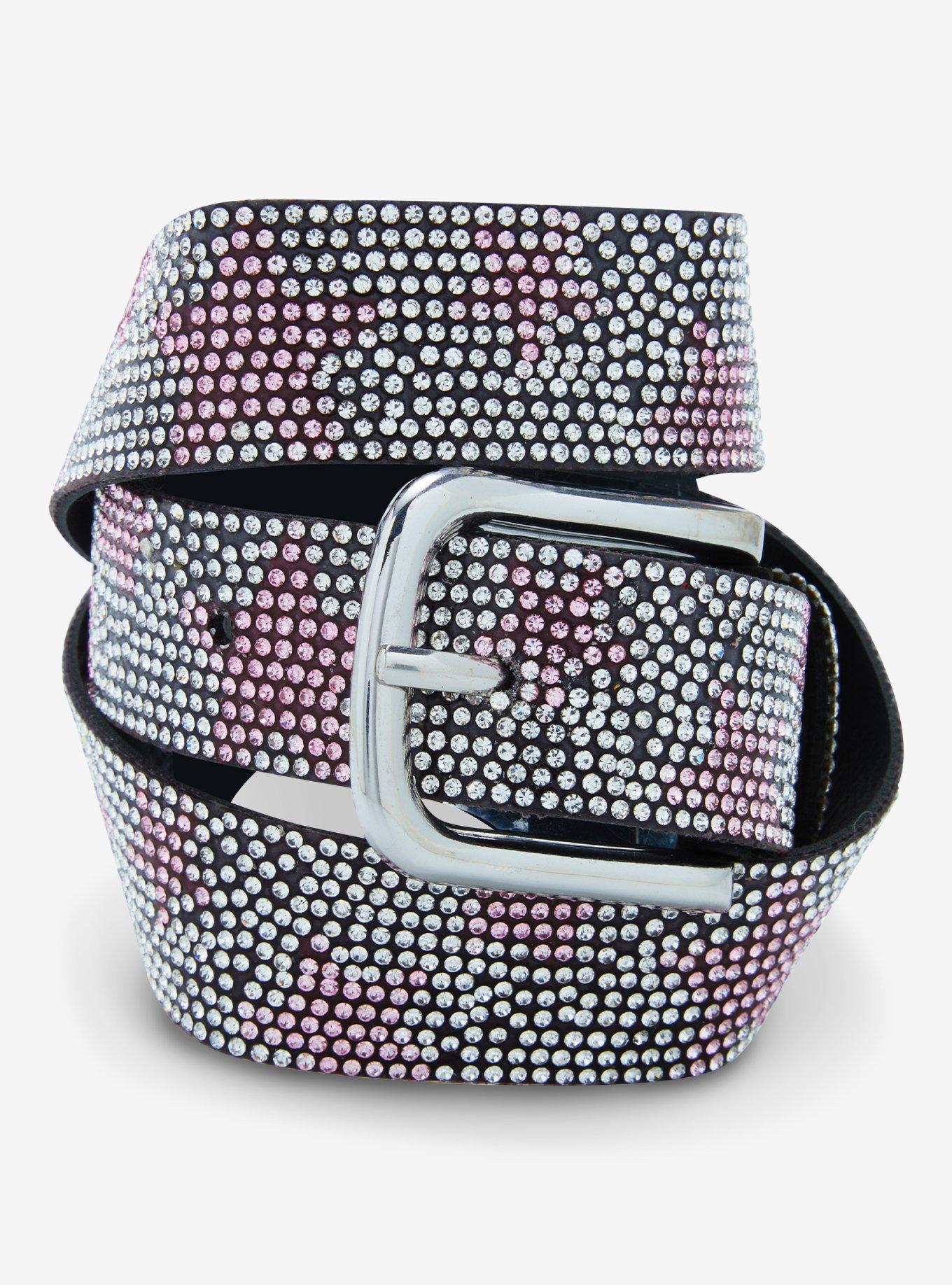 Pink star studded belt