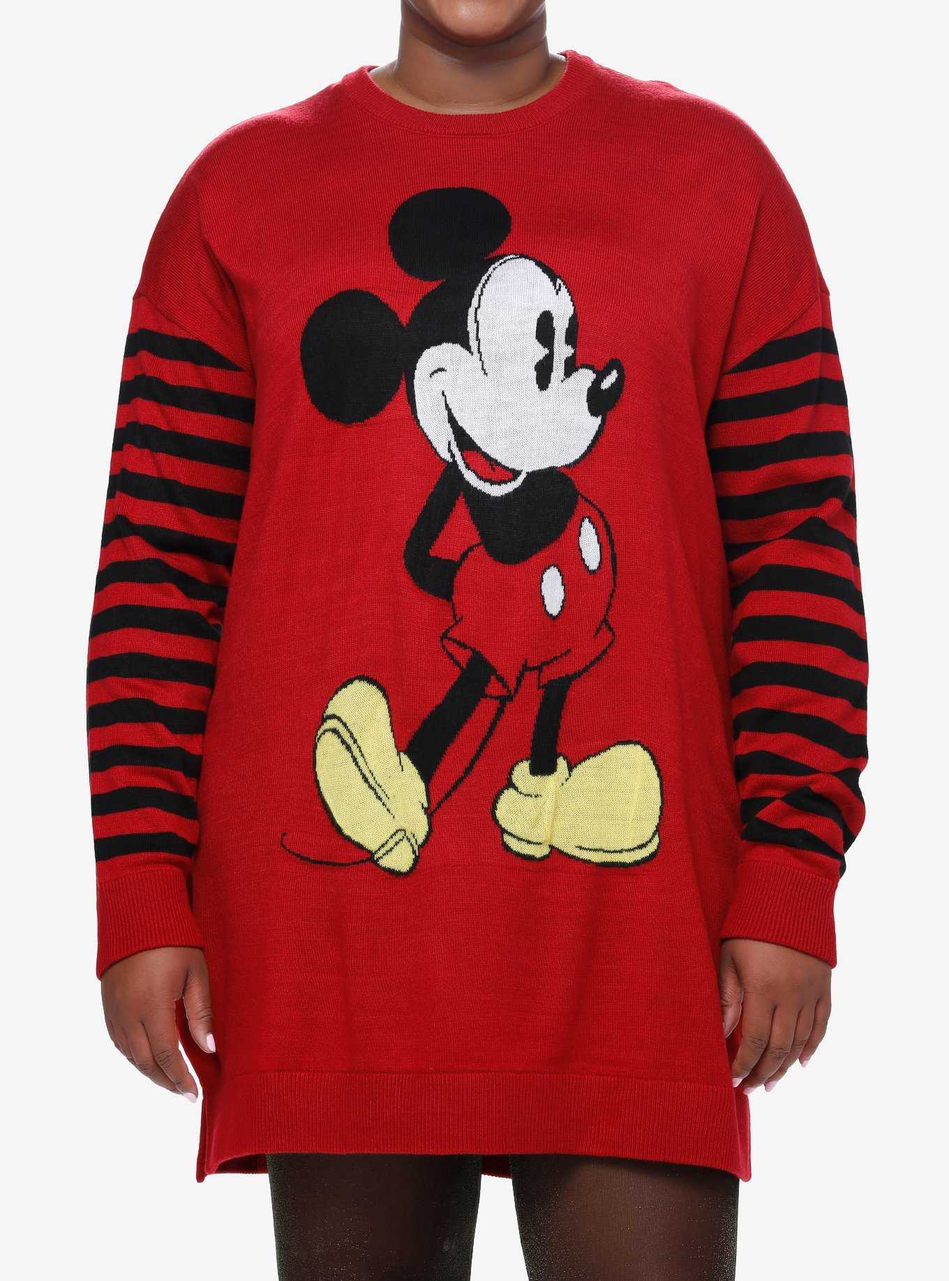 Disney Mickey Mouse Stripe Sweater Dress Plus Size Hot Topic