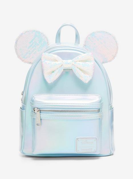Loungefly Disney Minnie Mouse Iridescent Sequin Ears Mini Backpack ...