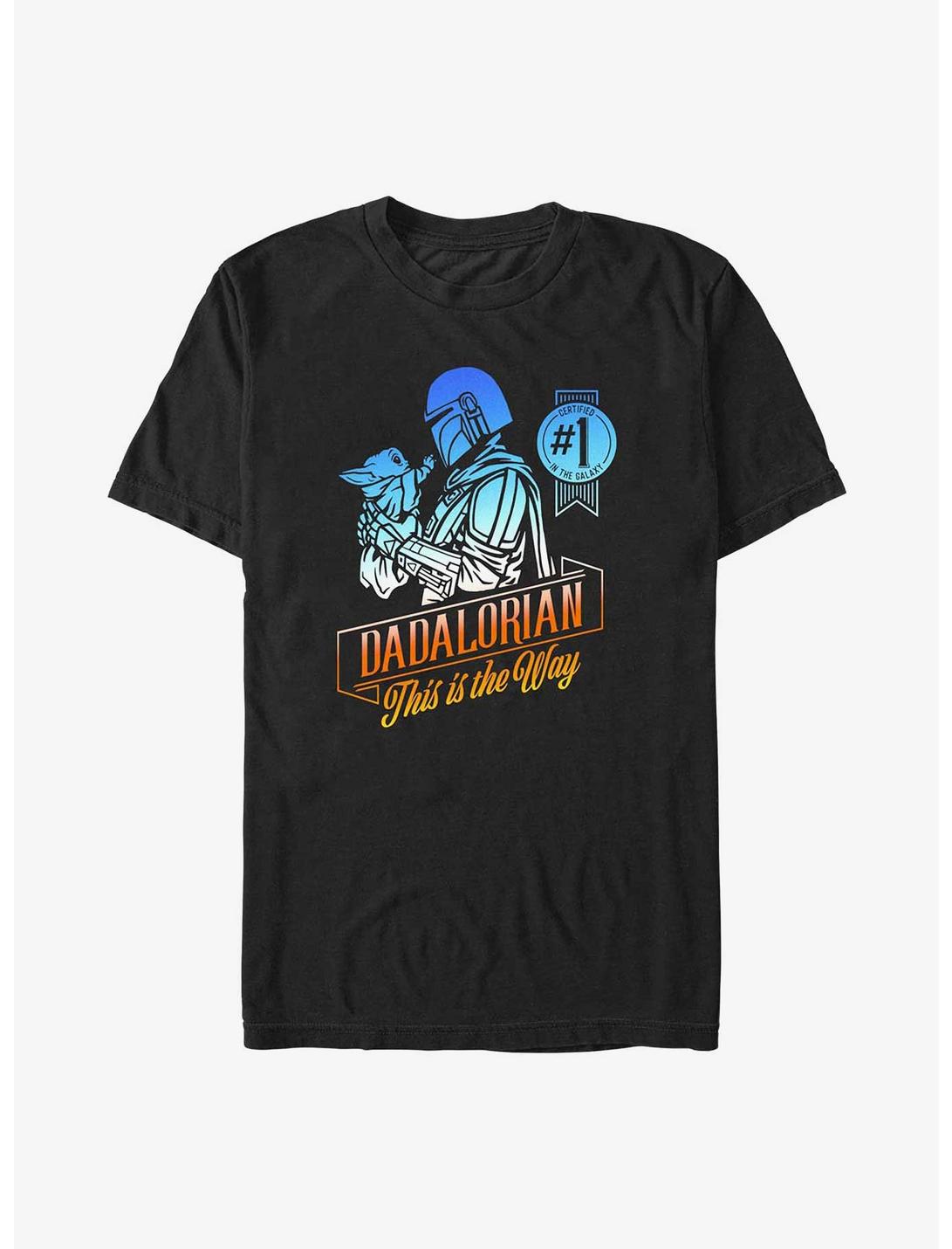 Star Wars The Mandalorian Certified Dadalorian T-Shirt, BLACK, hi-res