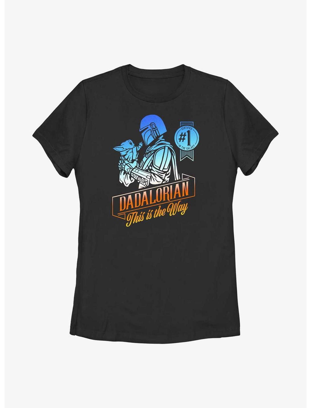 Star Wars The Mandalorian Certified Dadalorian Womens T-Shirt, BLACK, hi-res