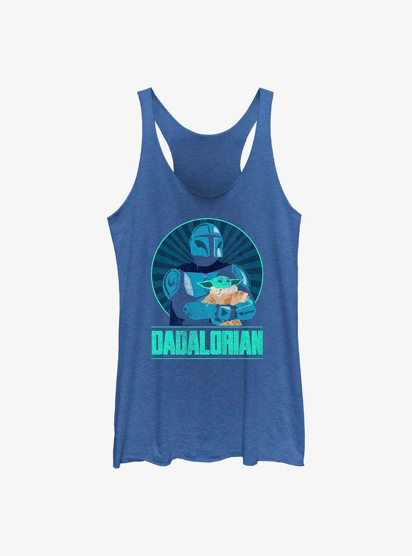 Star Wars The Mandalorian Dadalorian Father and Son Portrait Womens Tank Top, , hi-res