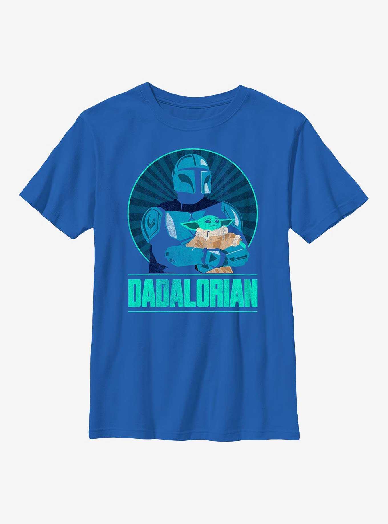 Star Wars The Mandalorian Dadalorian Father and Son Portrait Youth T-Shirt, , hi-res