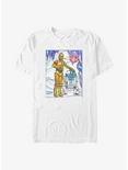 Star Wars C-3PO and R2-D2 Coloring Page T-Shirt, WHITE, hi-res