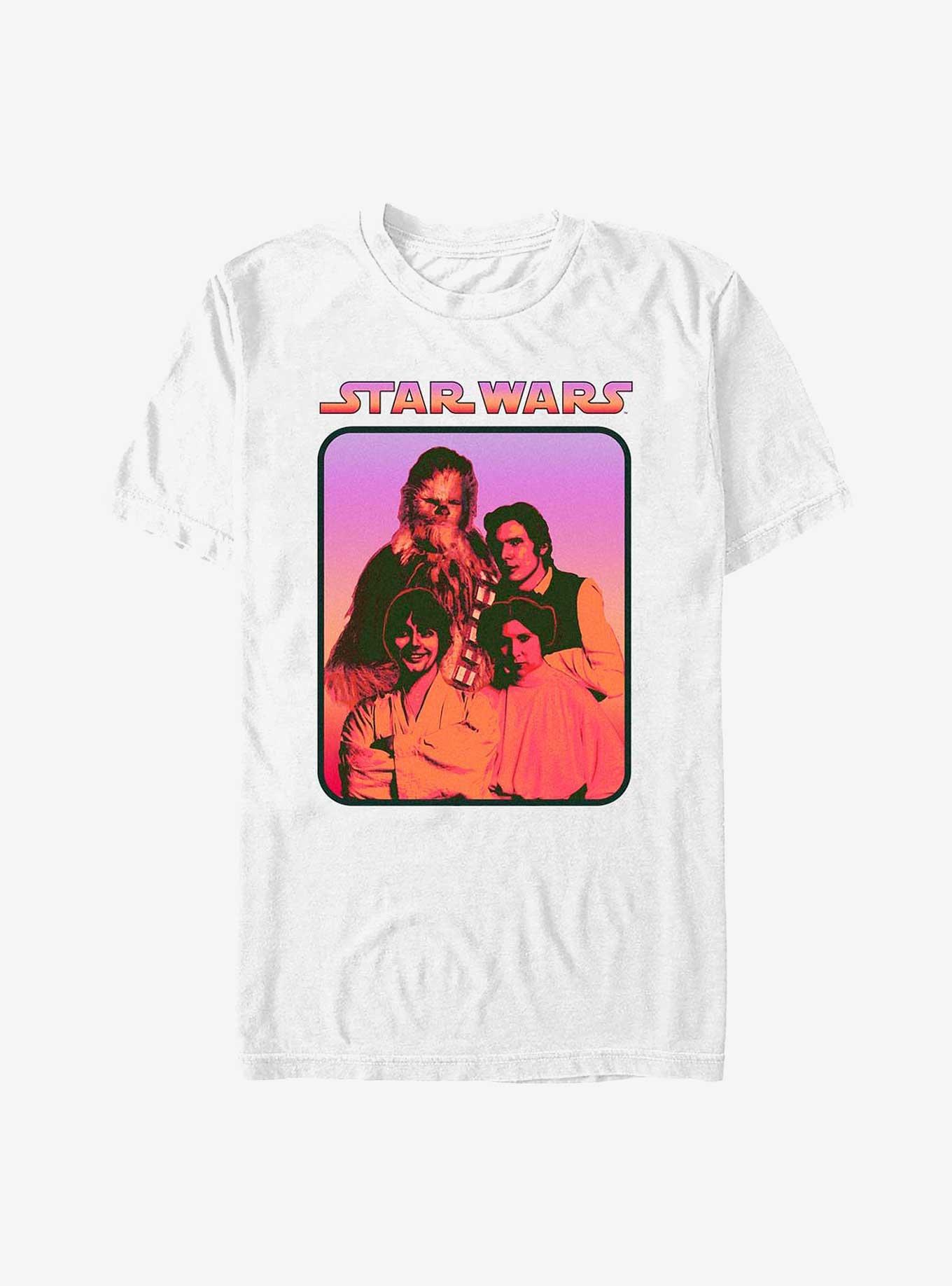 Star Wars Vintage Family Portrait T-Shirt, WHITE, hi-res view 1