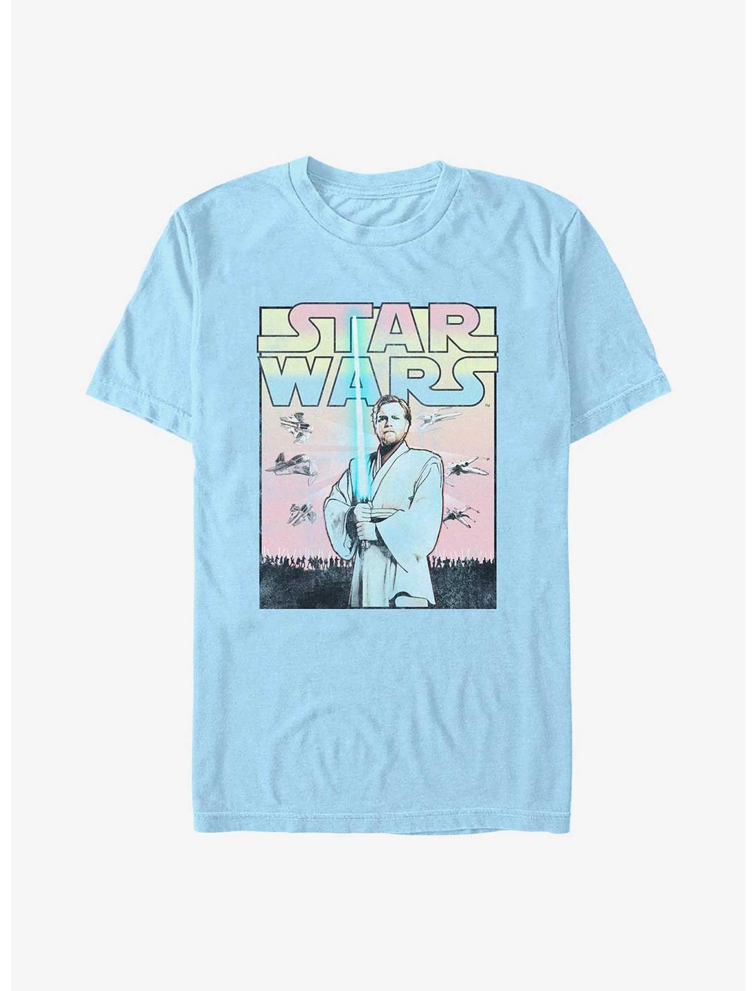 Star Wars Obi-Wan Poster T-Shirt, LT BLUE, hi-res