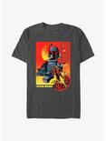 Star Wars Boba Fett Survived The Sarlacc Poster T-Shirt, CHARCOAL, hi-res