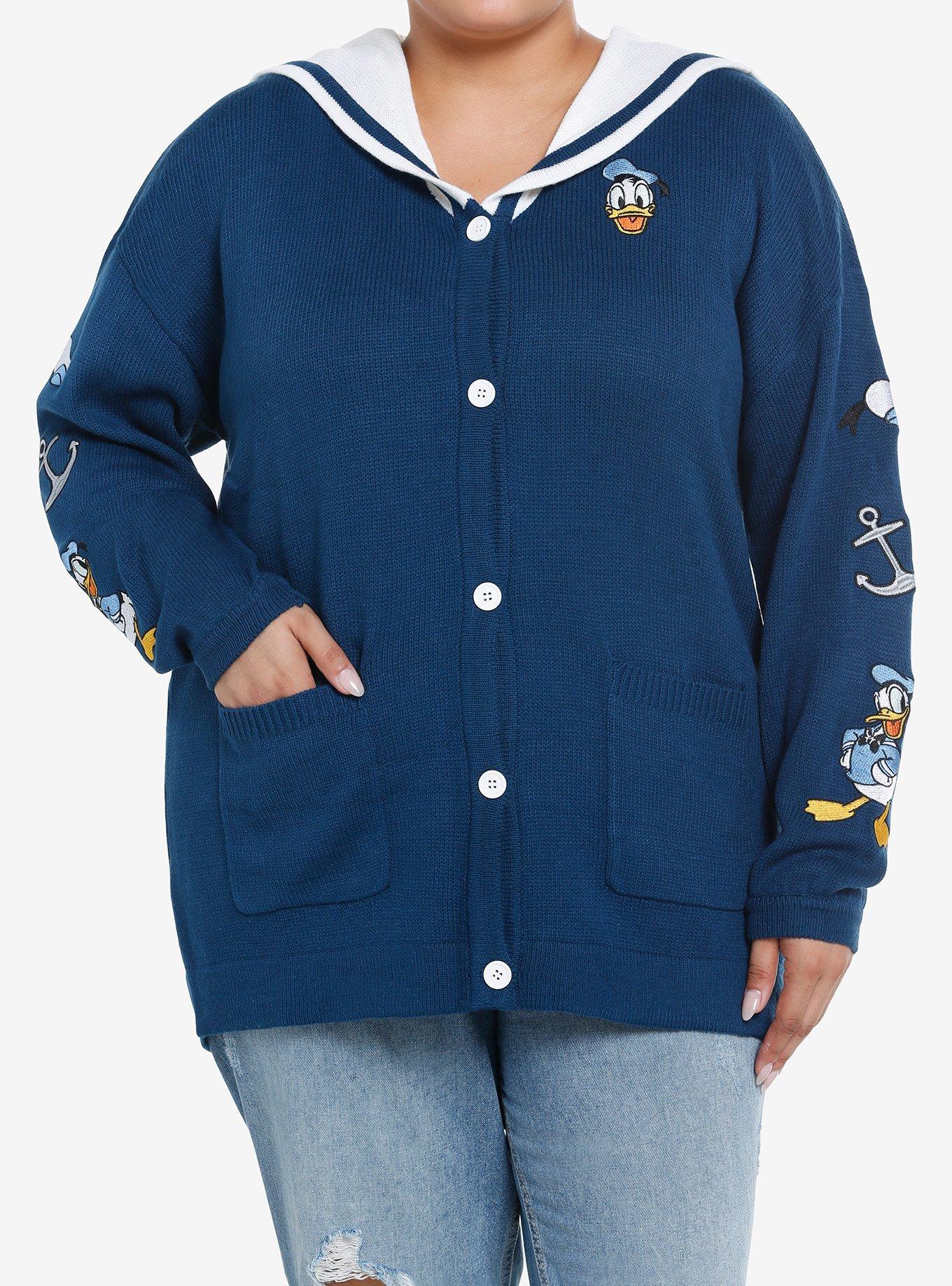 Disney Donald Duck Embroidered Girls Cardigan Plus Size, , hi-res